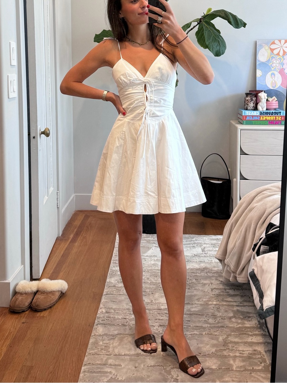 Zara White Mini Dress - Picture 3 of 3
